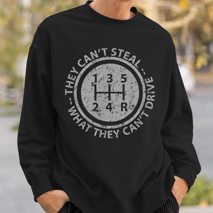 Built In Theft Protection Funny Stick Shift Manual Car Sweatshirt Gifts for Him