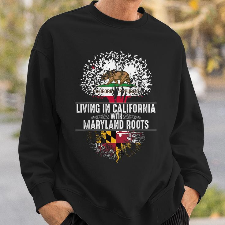 California Home Maryland Roots State Tree Flag Gift Sweatshirt Gifts for Him