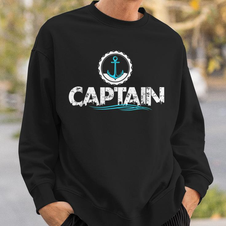 Captain Anchor Boating Sailing Gift Sweatshirt Gifts for Him