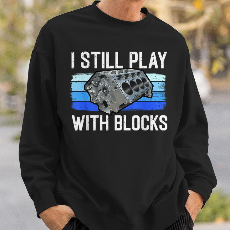 Car Lover Car Owner Mechanic Play With Block Car Sweatshirt Gifts for Him