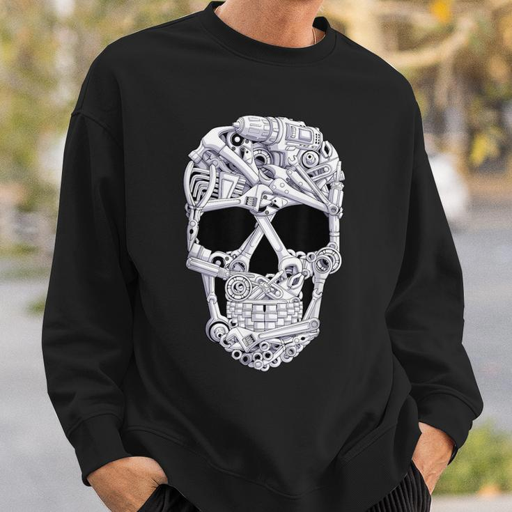 Car Mechanic Tools Skull Garage Halloween Costume Skeleton Sweatshirt Gifts for Him