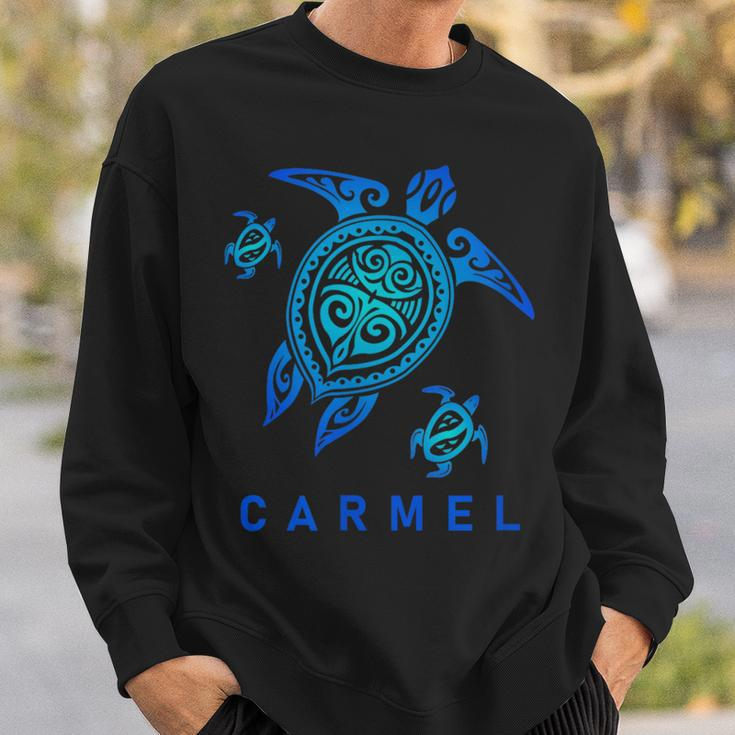 Carmel California Sea Blue Tribal Turtle Sweatshirt Gifts for Him