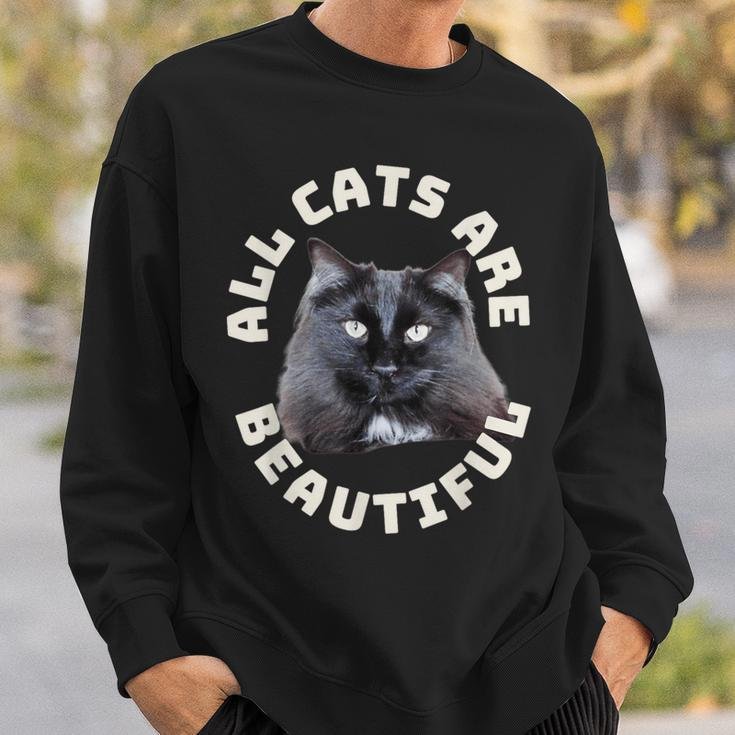 All Cats Are Beautiful Chantilly-Tiffany Cat Heartbeat Sweatshirt Gifts for Him