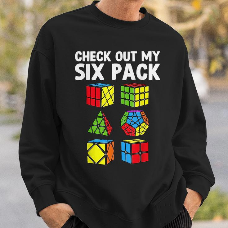 Check Out My Six Pack Puzzle Cube Funny Speed Cubing Sweatshirt Gifts for Him
