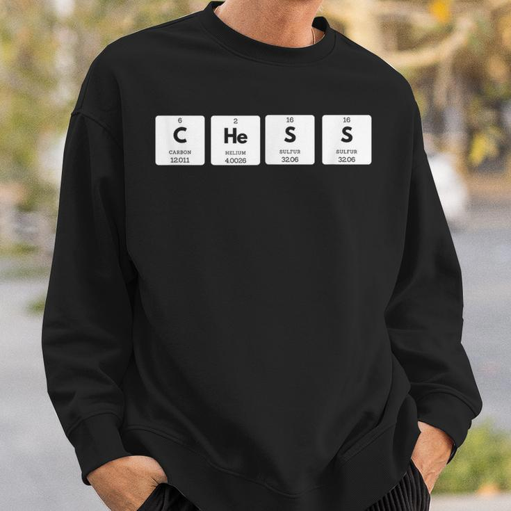 Chess Pieces Periodic Table Elements Chess Coach Sweatshirt Gifts for Him