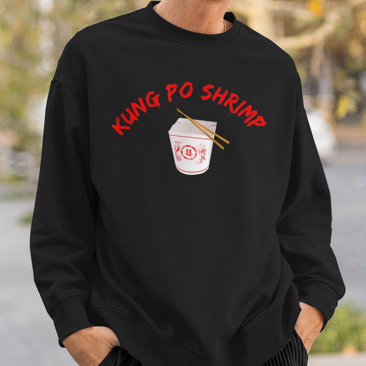 Graphic Chinese Food Apparel-Kung Po Shrimp Sweatshirt Gifts for Him
