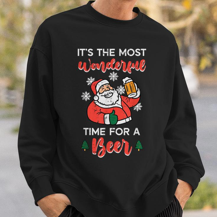 Christmas Most Wonderful Time For Santa Xmas Dad Men Sweatshirt Gifts for Him