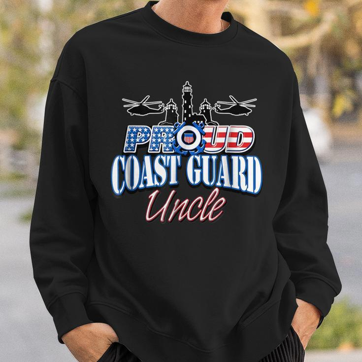 Coast Guard Uncle Usa Flag Military Men Funny Military Gifts Sweatshirt Gifts for Him