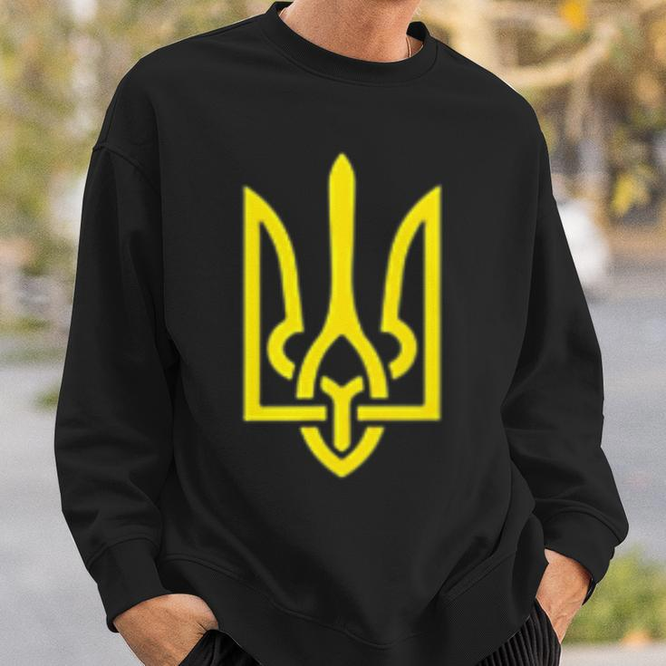 Coat Of Arms Of Ukraine Tryzub Trident Symbol Zelensky Green Ukraine Funny Gifts Sweatshirt Gifts for Him
