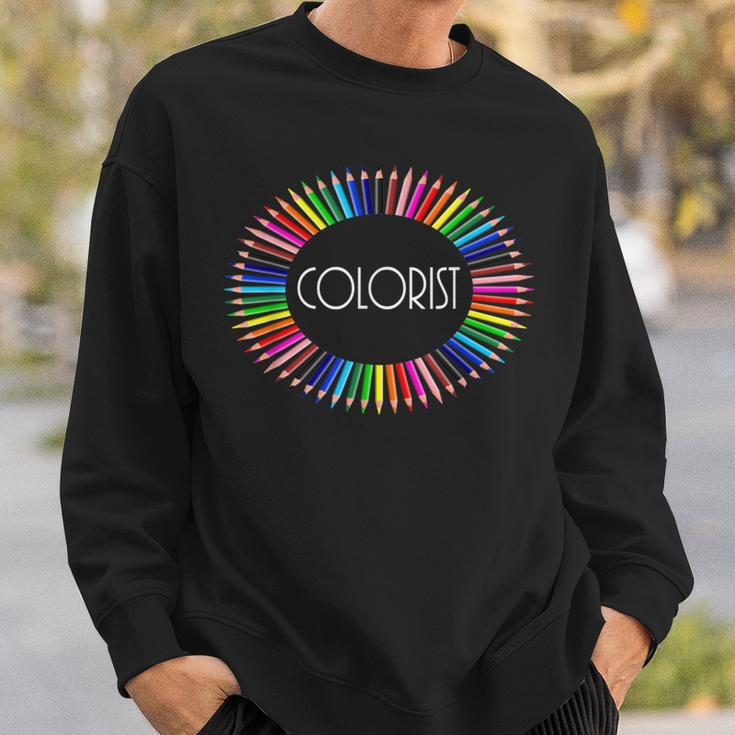 Colorist Color Pencils Adult Coloring Sweatshirt Gifts for Him