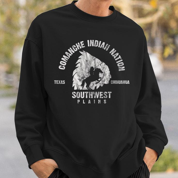 Comanche Native American Indian Pride Chief Respect Vintage Sweatshirt Gifts for Him