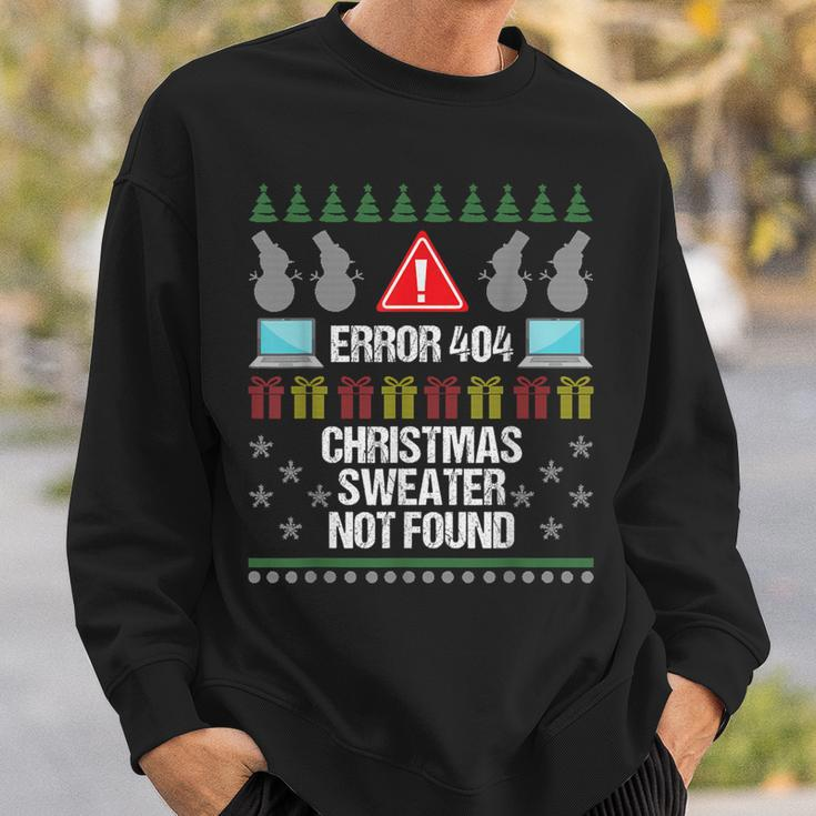 Computer Error 404 Ugly Christmas Sweater Not Found Sweatshirt Gifts for Him