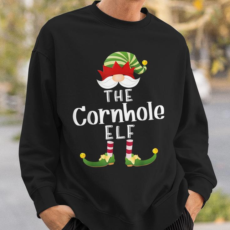Cornhole Elf Group Christmas Pajama Party Sweatshirt Gifts for Him