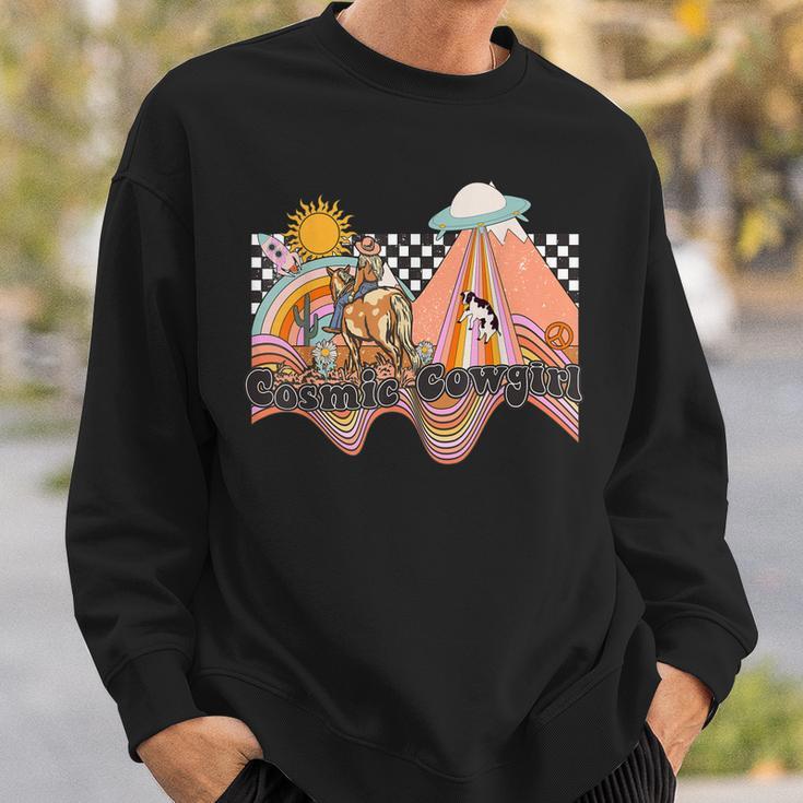 Cosmic Space Desert Cowgirl Sweatshirt Gifts for Him