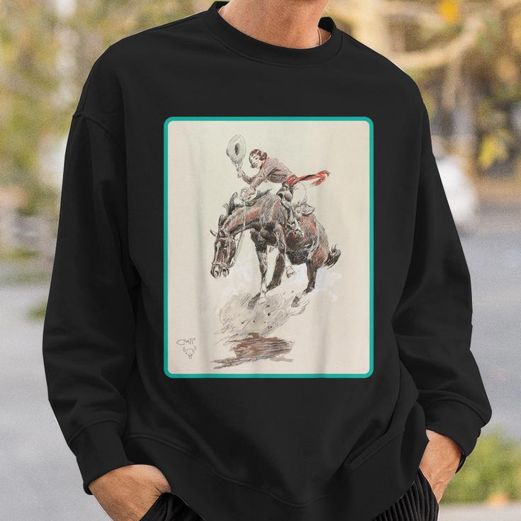 Cowgirl Cowboy Rodeo Horse Western Country Vintage America Sweatshirt Gifts for Him