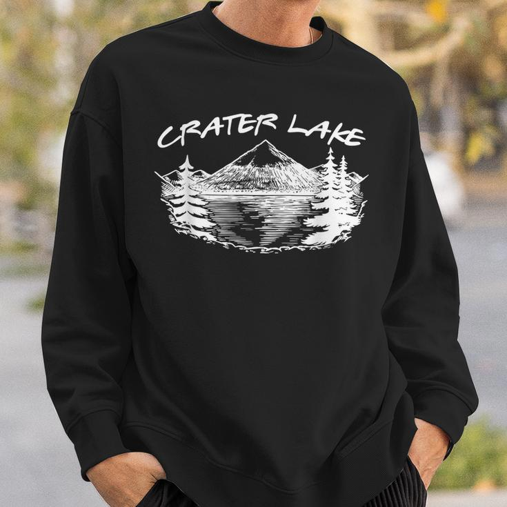 Crater Lake National Park Oregon Hike Outdoors Vintage Sweatshirt Gifts for Him