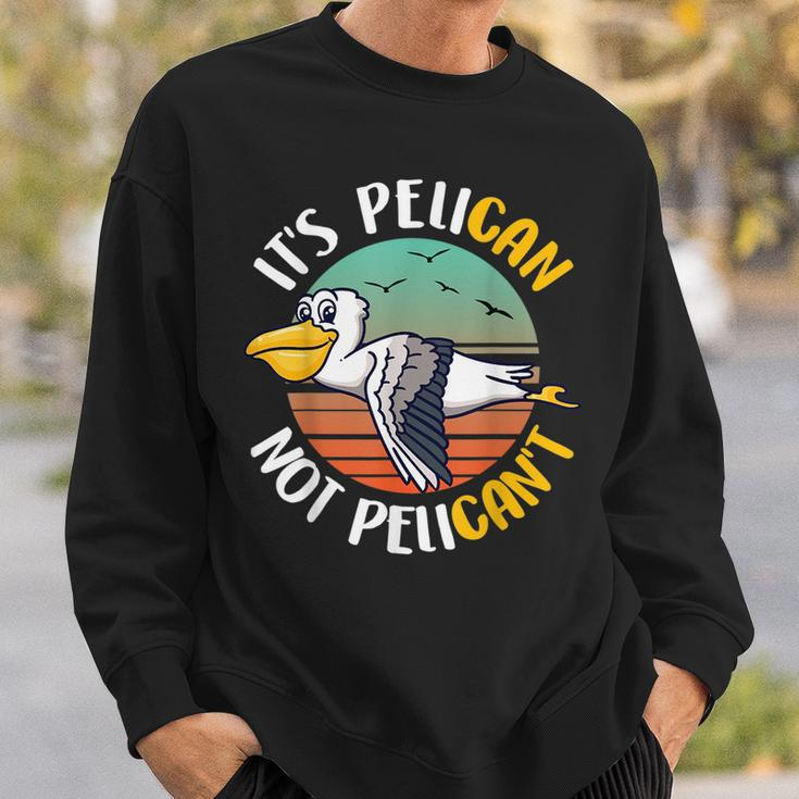 Cute Its Pelican Not Pelicant Funny Motivational Pun Sweatshirt Gifts for Him