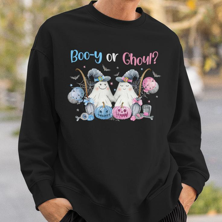 Cute Spooky Witch Ghost Boo-Y Or Ghoul Gender Reveal Sweatshirt Gifts for Him