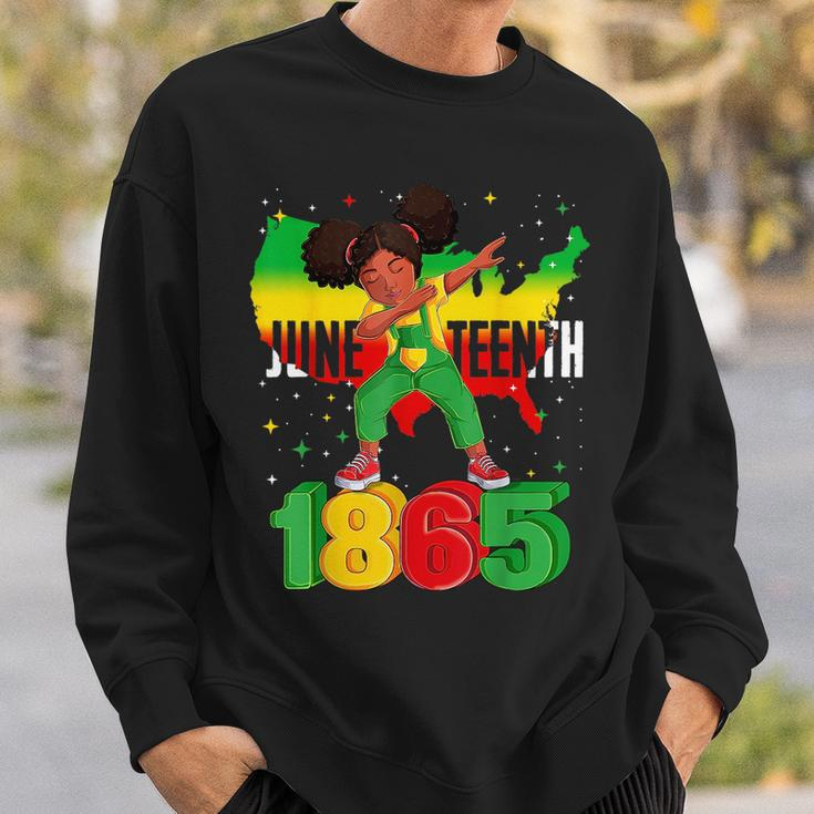 Dabbing Black Princess Junenth 1865 Brown Skin Girls Kids Sweatshirt Gifts for Him