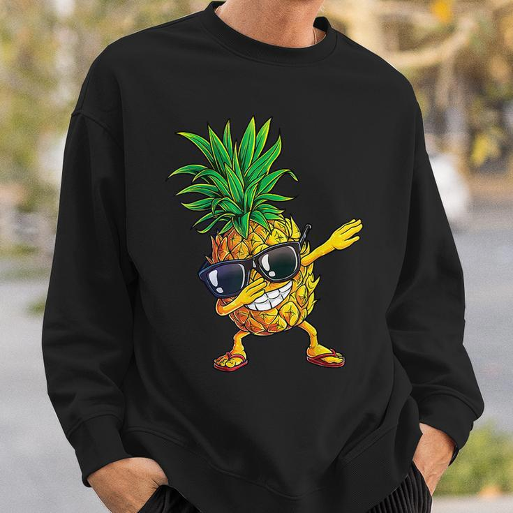Dabbing Pineapple Sunglasses Aloha Beaches Hawaii Hawaiian Sweatshirt Gifts for Him