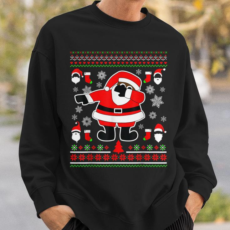 Dabbing Through The Snow Santa Ugly Christmas Sweater Sweatshirt Gifts for Him