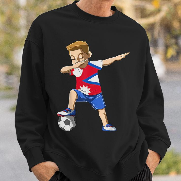 Dabbing Soccer Boy Nepal Jersey Nepalese Sweatshirt Gifts for Him