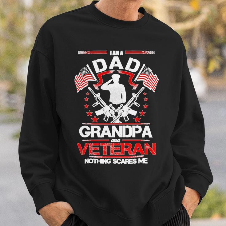 Dad Grandpa Veteran Nothing Scares Me Men Husband 103 Sweatshirt Gifts for Him