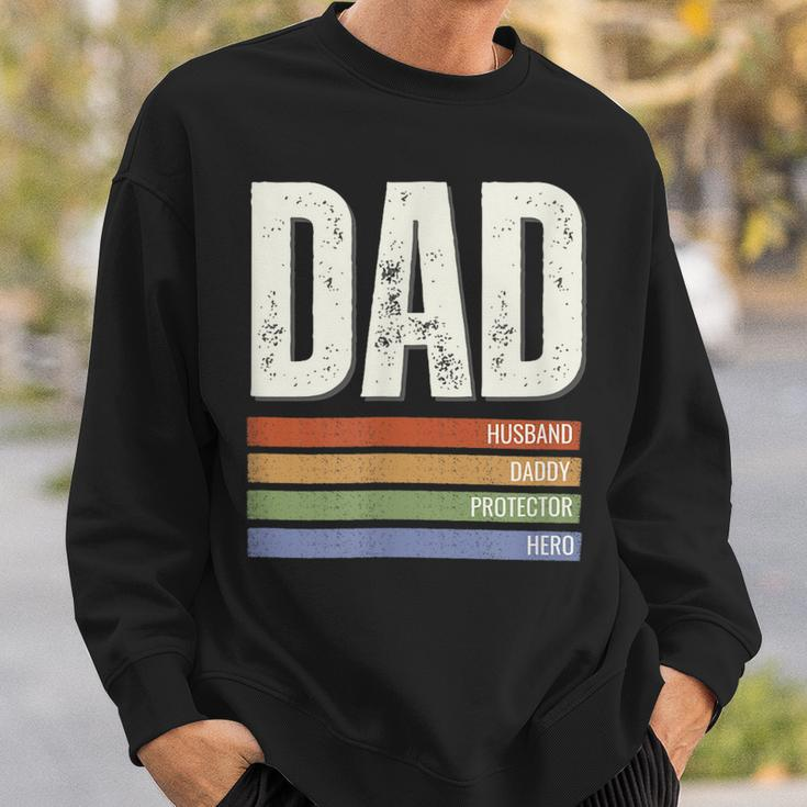 Dad Husband Daddy Protector Hero Gift Sweatshirt Gifts for Him