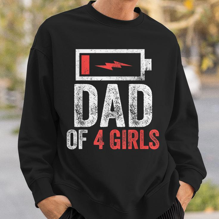 Dad Of 4 Girls Gift From Daughter Fathers Day Birthday Gift For Mens Sweatshirt Gifts for Him