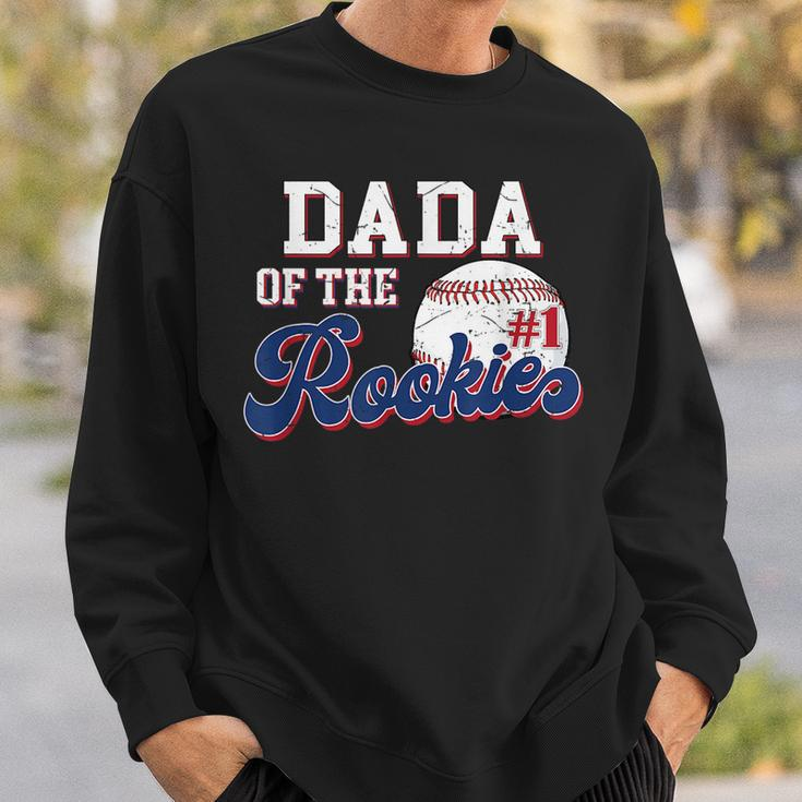 Dada Of Rookie 1 Years Old Team 1St Birthday Baseball Sweatshirt Gifts for Him