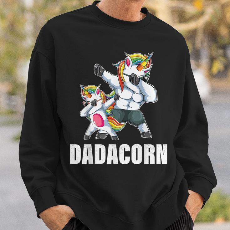 Dadacorn Dadicorn Daddycorn Unicorn Dad Baby Fathers Day Sweatshirt Gifts for Him