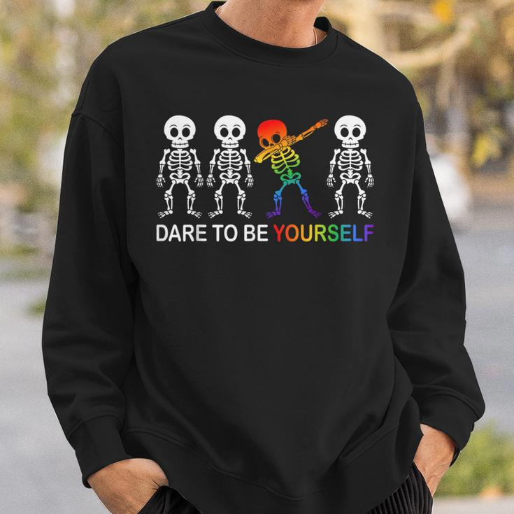 Dare To Be Yourself | Cute Lgbt Les Gay Pride Men Boys Sweatshirt Gifts for Him