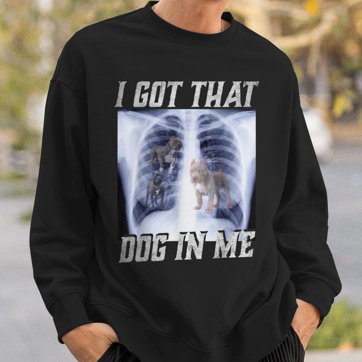 I Got That Dawg In Me Xray Pitbull Ironic Meme Viral Quote Sweatshirt Gifts for Him