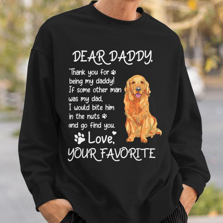 Dear Daddy Golden Retriever Dog Dad Fathers Day Sweatshirt Gifts for Him