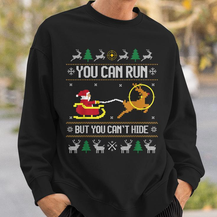 Deer Hunting Santa Claus Hunter Hunt Ugly Christmas Sweater Sweatshirt Gifts for Him