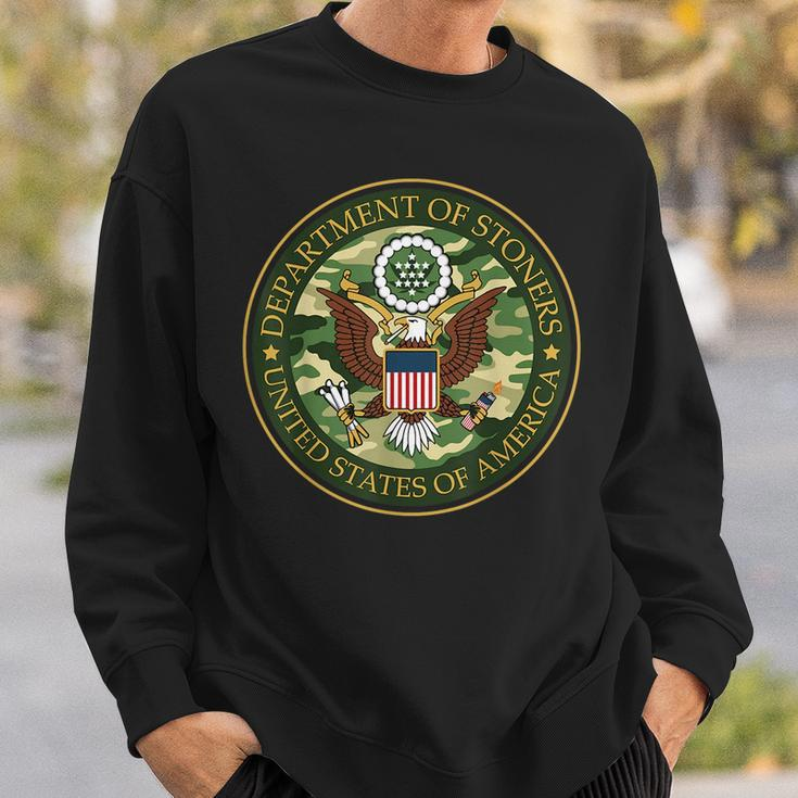 Department Of Stoners Funny Weed Cannabis Pot America Usa Sweatshirt Gifts for Him