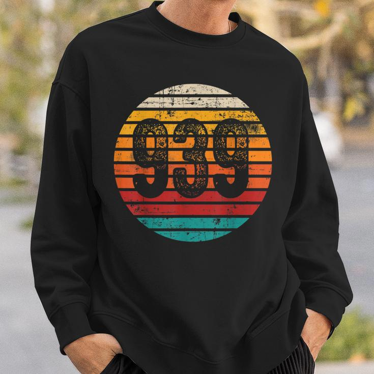 Distressed Vintage Sunset 939 Area Code Sweatshirt Gifts for Him