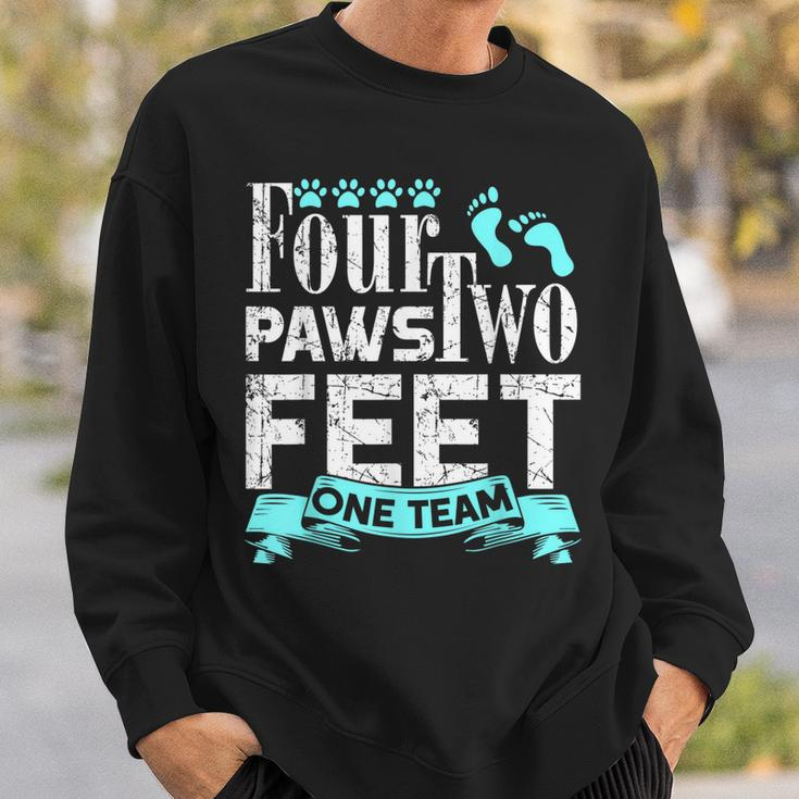 Dog Agility Four Paws Two Feet One Team Dog Gift Sweatshirt Gifts for Him