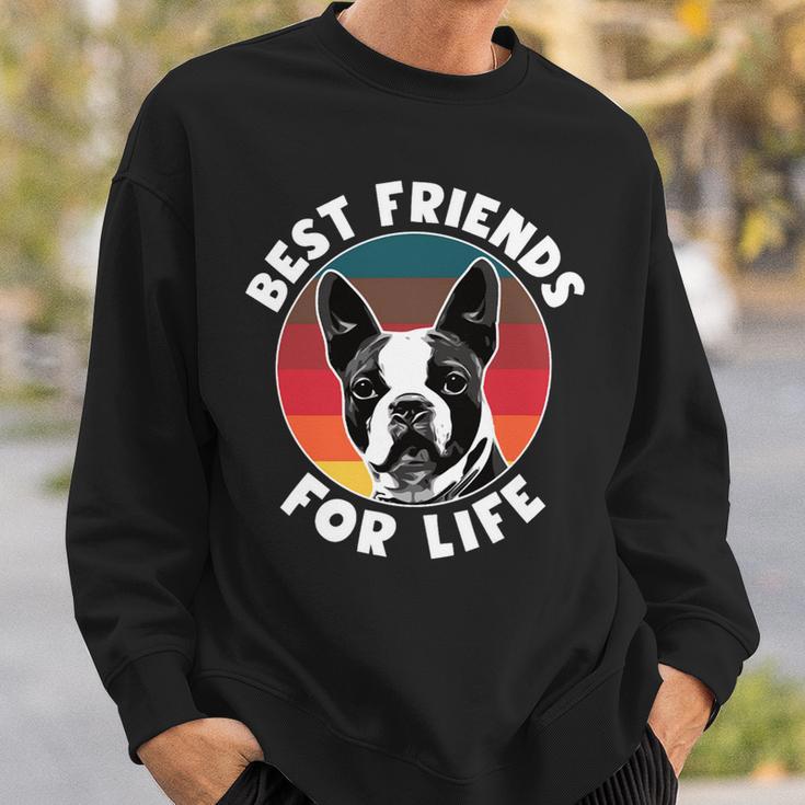 Dog Boston Terrier Best Friends For Life Boston Terrier Sweatshirt Gifts for Him