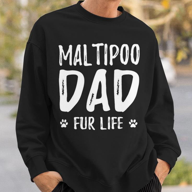 Dog Maltipoo Dad Fur Life Funny Dog Lover Gift Sweatshirt Gifts for Him