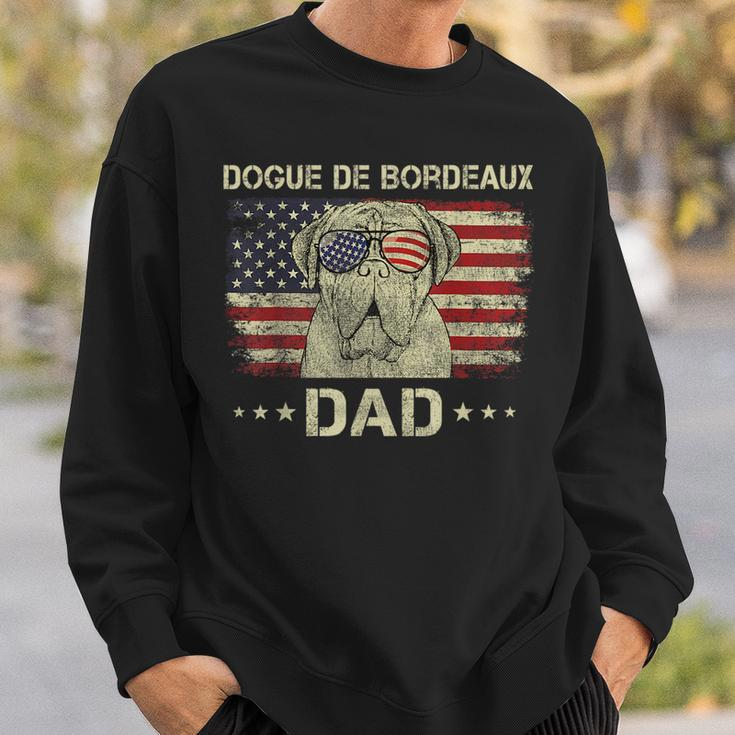 Dogue De Bordeaux Dad Dog Lovers American Flag 4Th Of July Sweatshirt Gifts for Him
