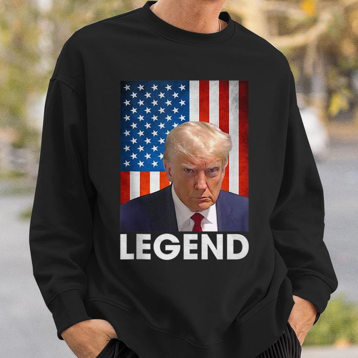 Donald Trump 2024 Shot President Legend American Flag Sweatshirt Gifts for Him