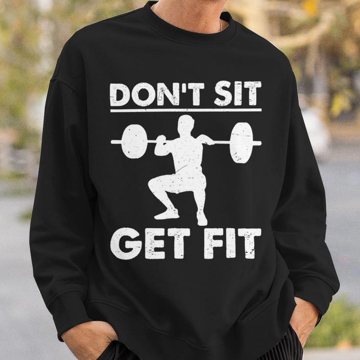 Dont Set Get Fit Deadlift Lovers Fitness Workout Costume Sweatshirt Gifts for Him