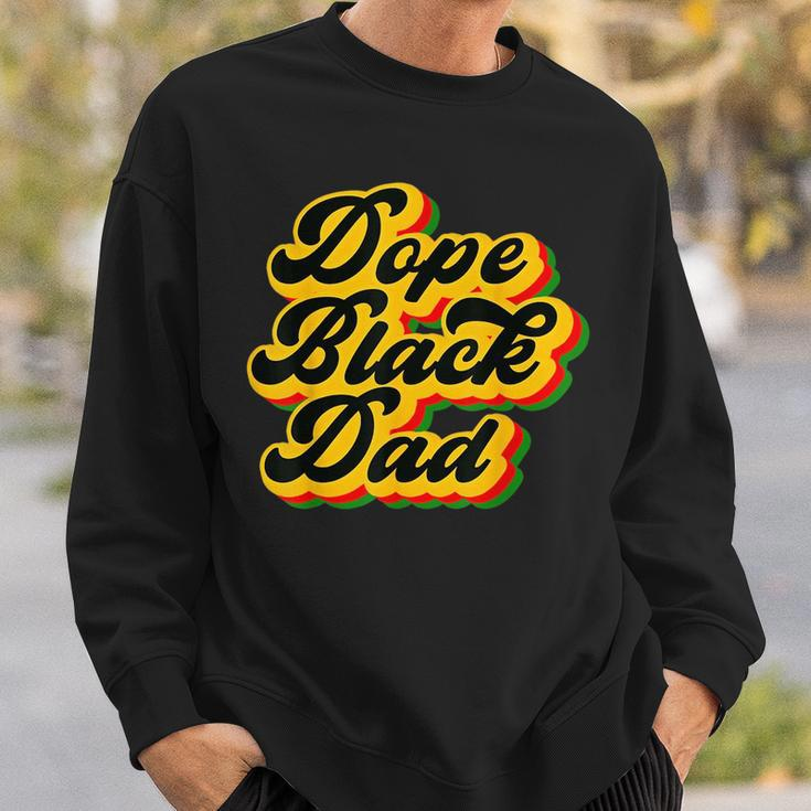 Dope Black Dad Fathers Day Junenth History Month Vintage Sweatshirt Gifts for Him