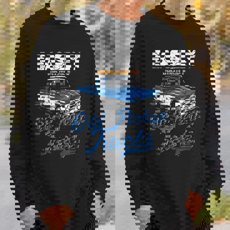 Easily Distracted By Old Pickup Trucks Classic Cars Sweatshirt Gifts for Him
