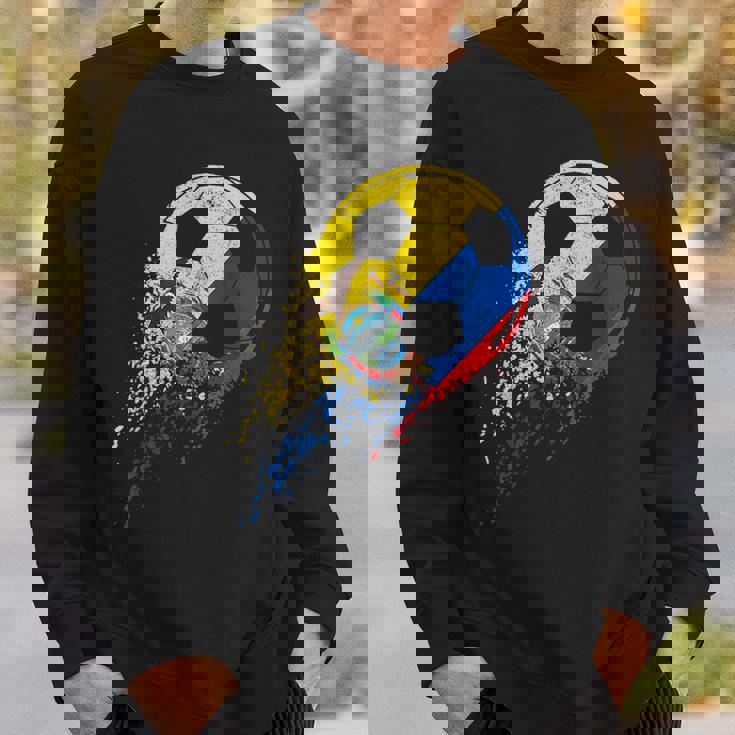 Ecuador Ecuadorian Flag Fan Pride Soccer Player Sweatshirt Gifts for Him