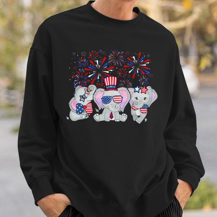Elephant Fireworks Sunglasses Hat Merica Funny 4Th Of July Sweatshirt Gifts for Him