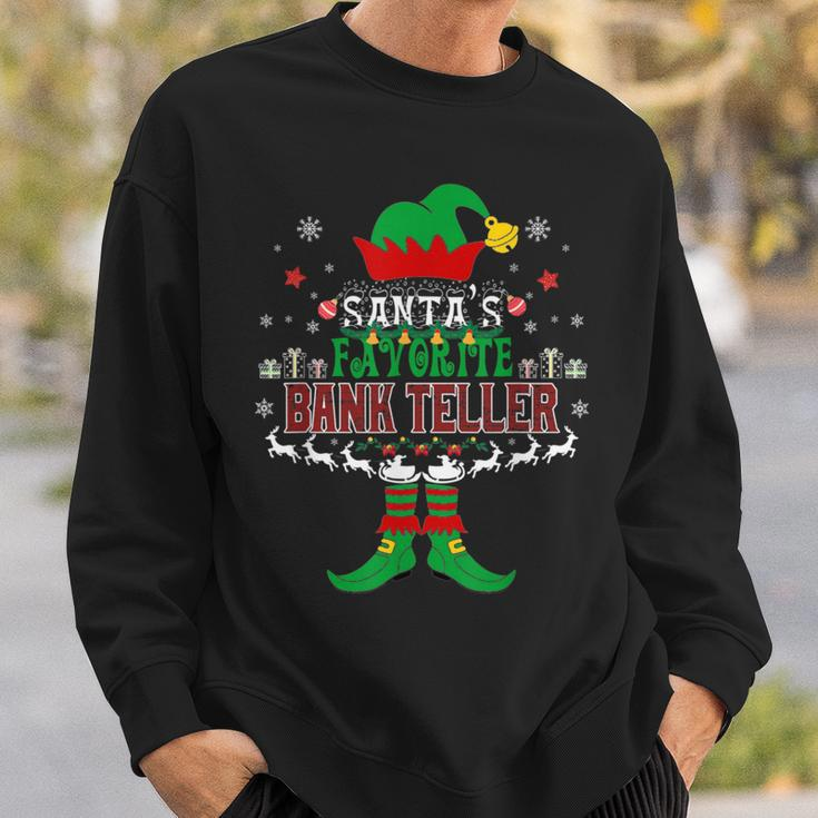 Elf Xmas Santa's Favorite Bank Teller Ugly Sweater Sweatshirt Gifts for Him