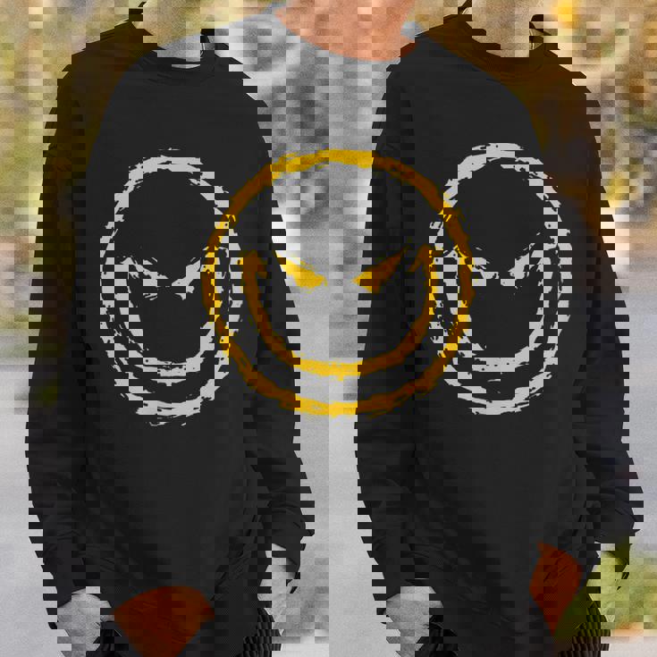 Evil Smiley Face Custom Funny Design 100 Cotton Sweatshirt Gifts for Him