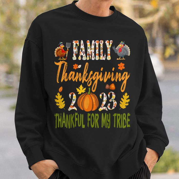 Family Thanksgiving 2023 Thankful For My Tribe Autumn Vibes Sweatshirt Gifts for Him